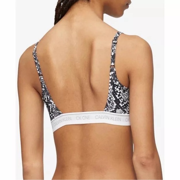 Calvin Klein CK ONE BLACK RATTLE SNAKE BRALETTE- Brand New With Tags - Picture 2 of 8